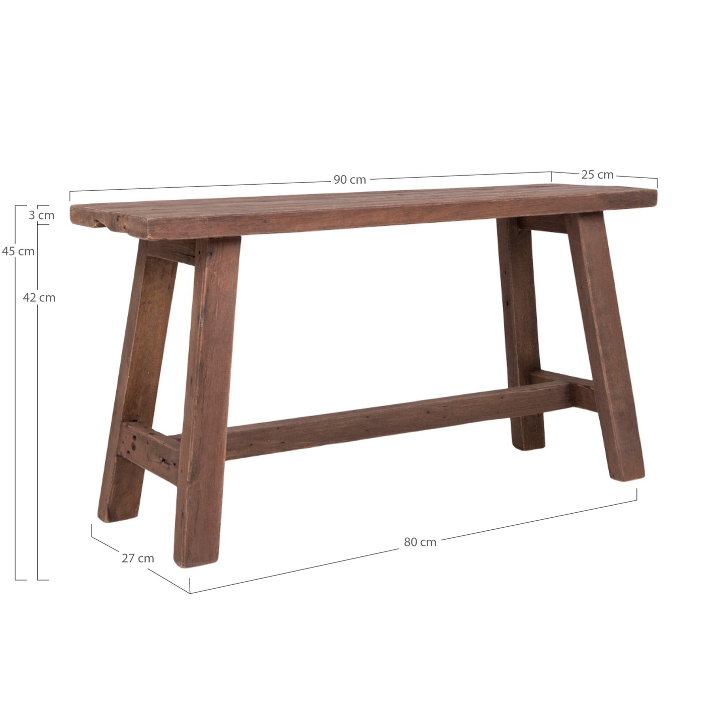 Barcelona Rustic Bench 90 CM