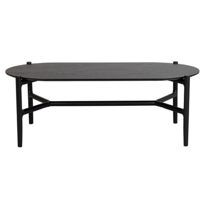 HOLTON Oval Black Coffee Table 130CM