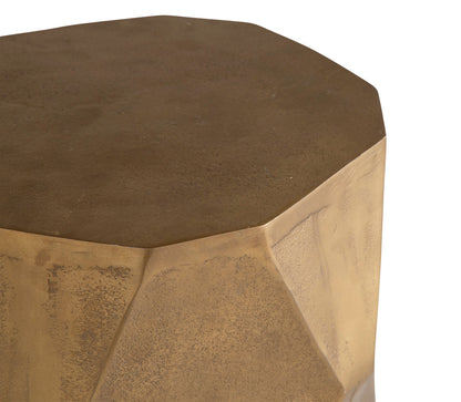 3D stool, Antique brass