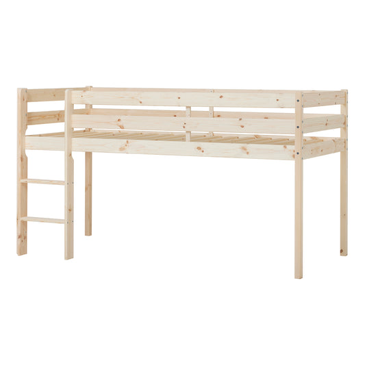 ECO Comfort half high bed 90x200 cm with slats, Natural Wood