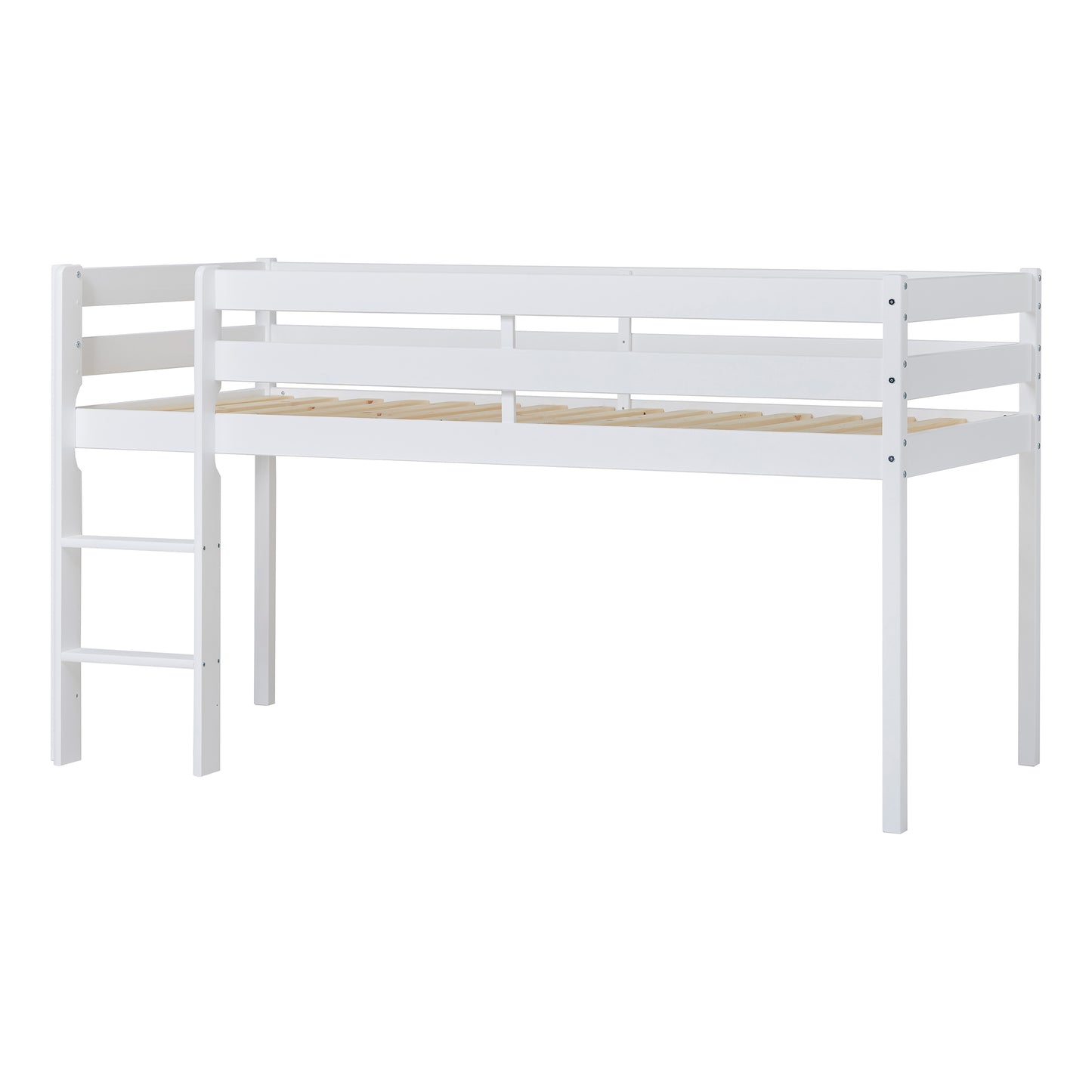 ECO Comfort half high bed 90x200 cm with slats, White