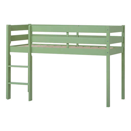 ECO Comfort half high bed 70x160 cm with slats, Pale Green