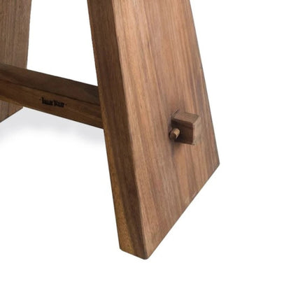 The Suar Stool with Leather - Natural Black