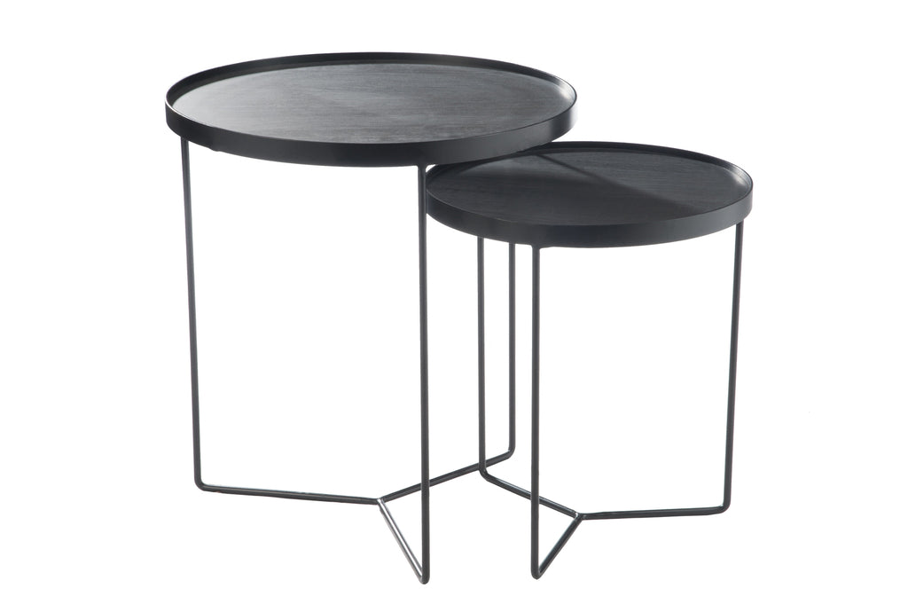 Round Set of 2 Side Tables