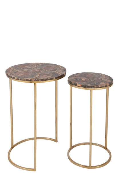 Petri Stone Set of 2 Side Tables