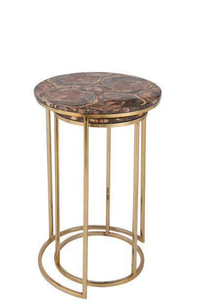 Petri Stone Set of 2 Side Tables