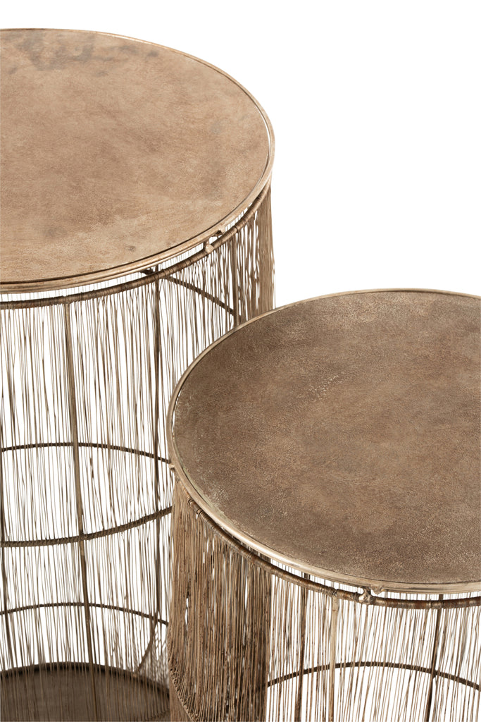 Baskets Set of 2 Side Tables High