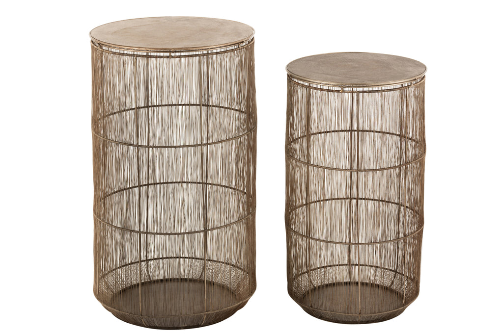 Baskets Set of 2 Side Tables High