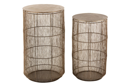 Baskets Set of 2 Side Tables High