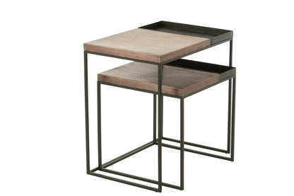 Set of 3 Side Tables in Bronze