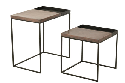 Set of 3 Side Tables in Bronze