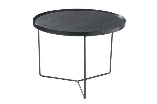 Coffee Table Round Dark Brown Medium