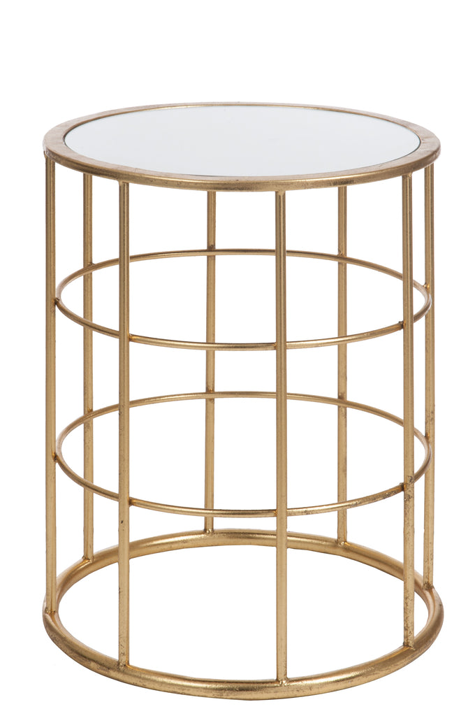 Sidetable Bars Metal/Glass Gold