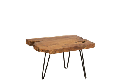 Coffee Table Irregular Teak Wood Brown