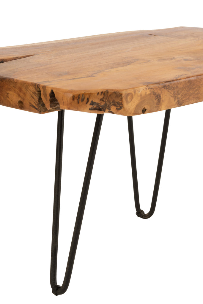 Coffee Table Irregular Teak Wood Brown