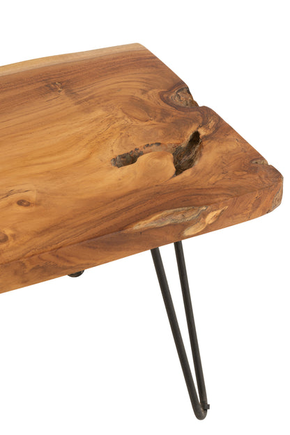 Coffee Table Irregular Teak Wood Brown