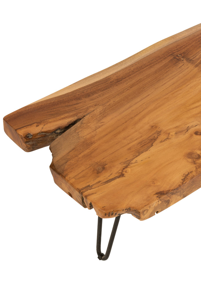 Coffee Table Irregular Teak Wood Brown