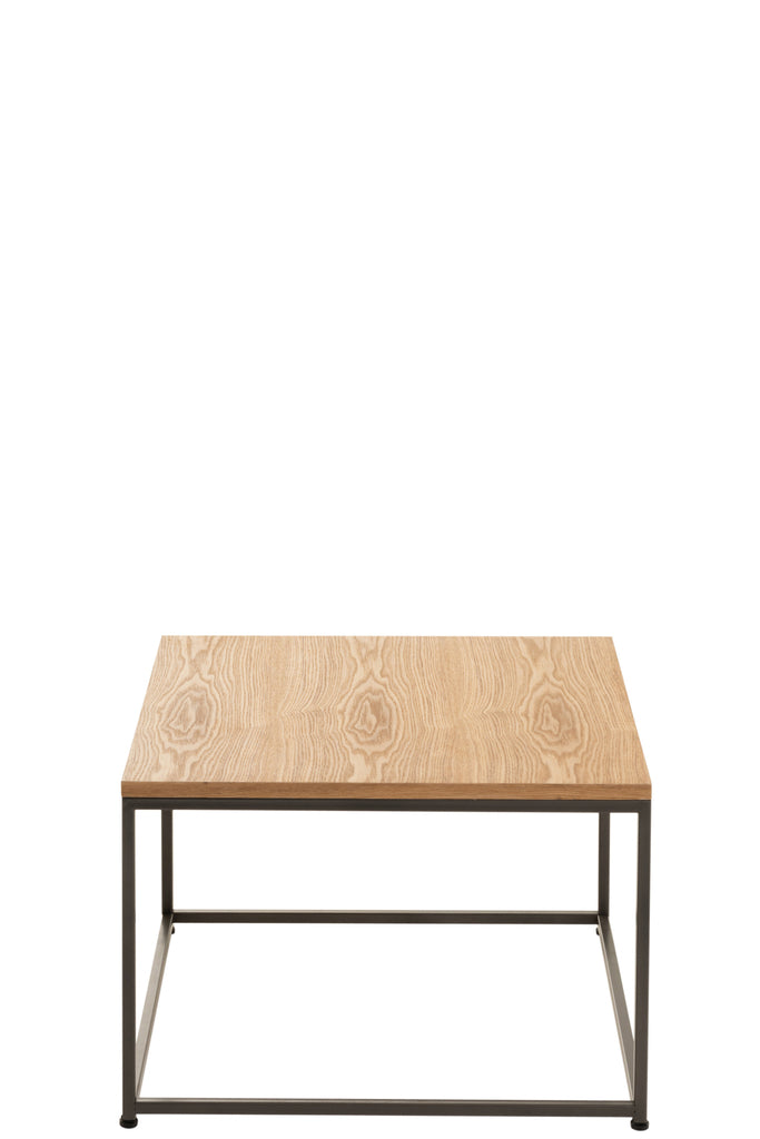 Sidetable Square Wood/Metal Natural Large 60CM