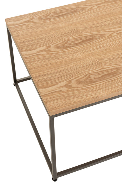 Sidetable Square Wood/Metal Natural Large 60CM