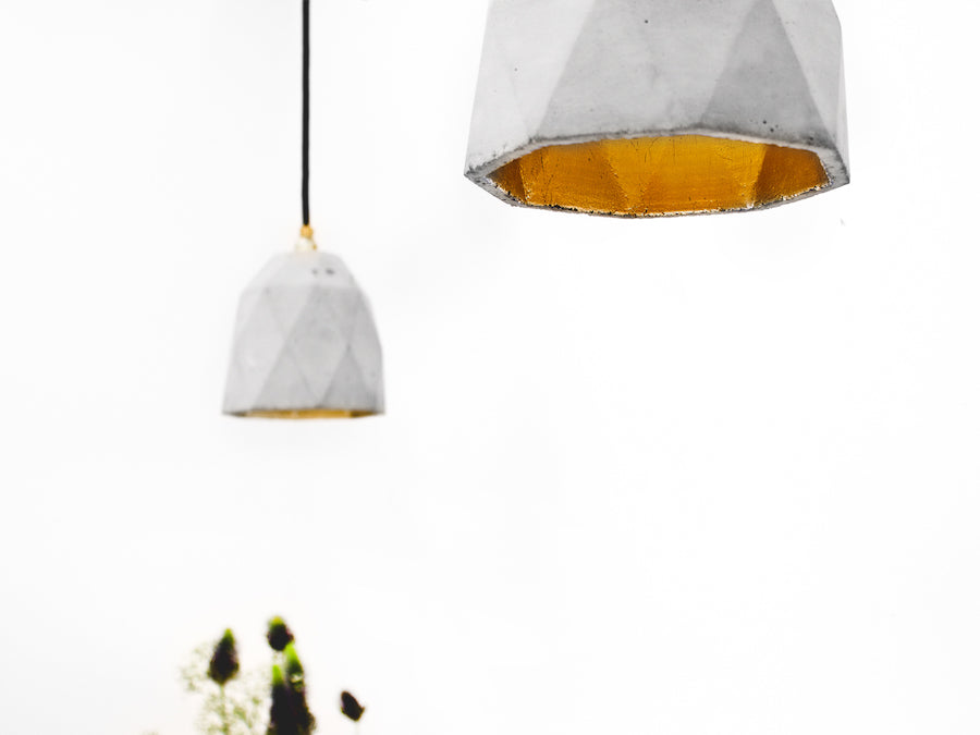 [T1] [T2] [T2] Concrete Pendant Light Triangle, D40Studio- D40Studio