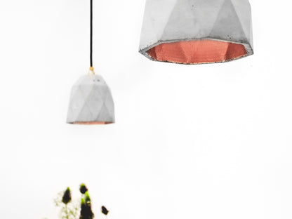 [T1] [T2] [T2] Concrete Pendant Light Triangle, D40Studio- D40Studio