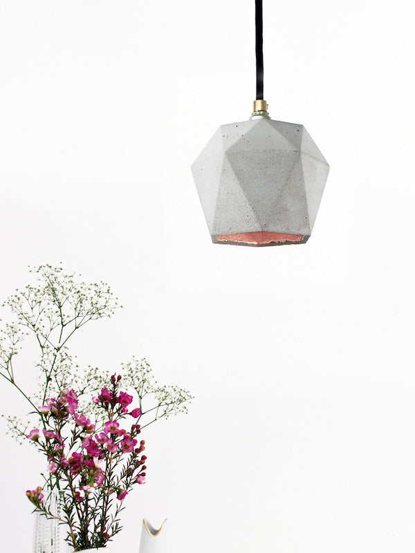 [T1] [T2] [T2] Concrete Pendant Light Triangle, D40Studio- D40Studio