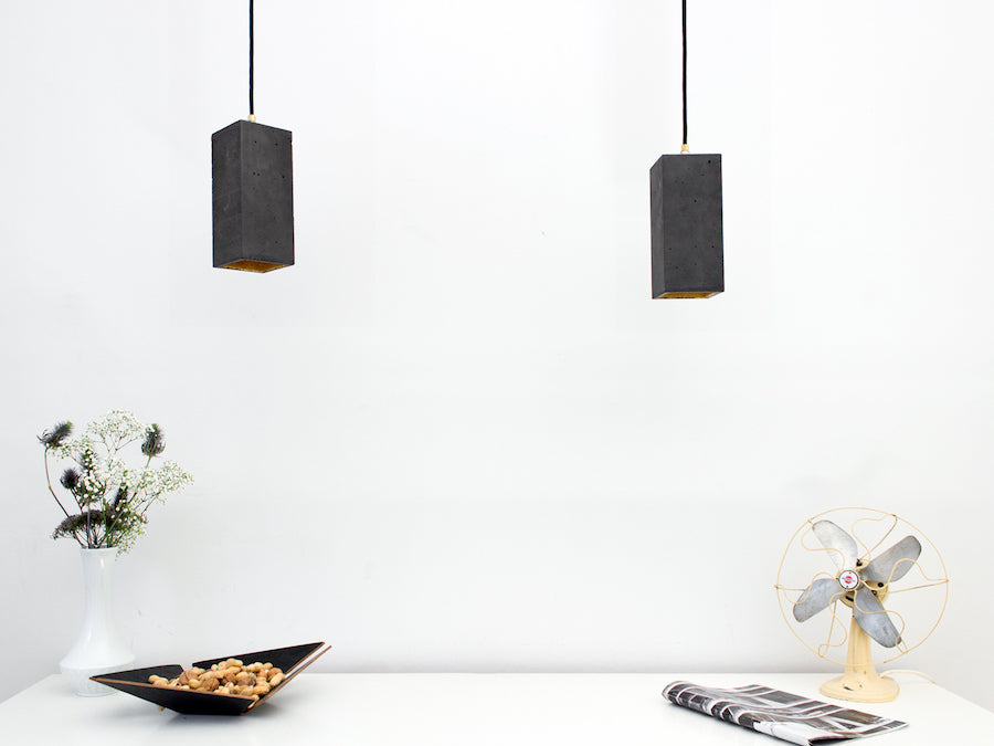 [B2] Pendant Dark Grey Rectangular, GANTlights Berlin- D40Studio