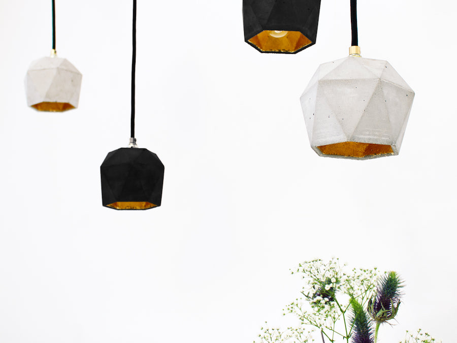 [T1] [T2] [T2] Concrete Pendant Light Triangle, D40Studio- D40Studio