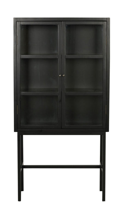 MARSHALLE Black Glass Cabinet 85CM