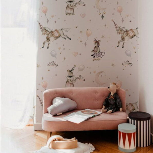 GIRL'S Magic Grey Wallpaper 100x280CM