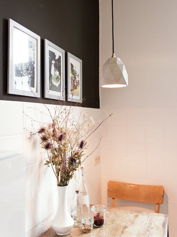 [T1] [T2] [T2] Concrete Pendant Light Triangle, D40Studio- D40Studio