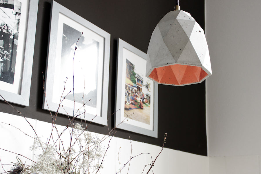 [T1] [T2] [T2] Concrete Pendant Light Triangle, D40Studio- D40Studio