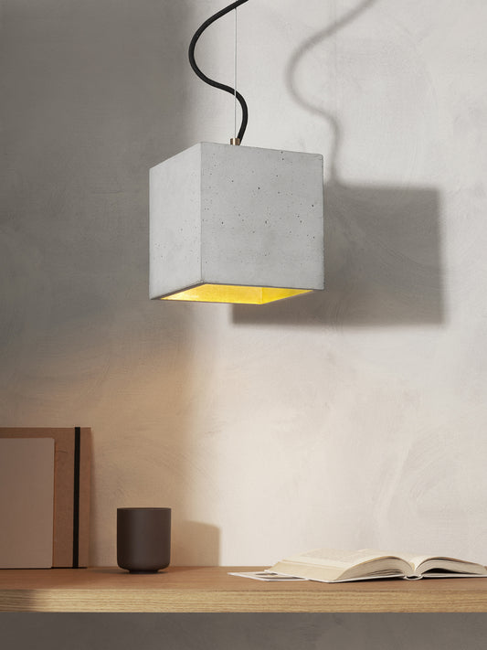 [B5] Pendant Light Grey Cubic