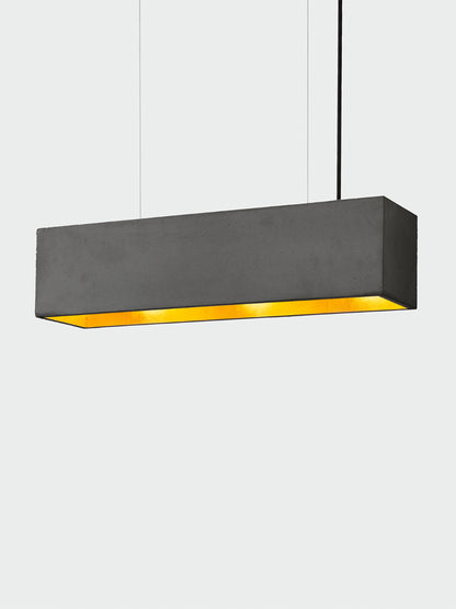 [B4] Rectangular Pendant Light - Dark Grey