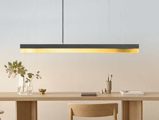 [C1] Concrete & Brass LED Pendant 122CM