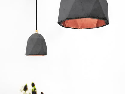 [T1] [T2] [T2] Concrete Pendant Light Triangle, D40Studio- D40Studio