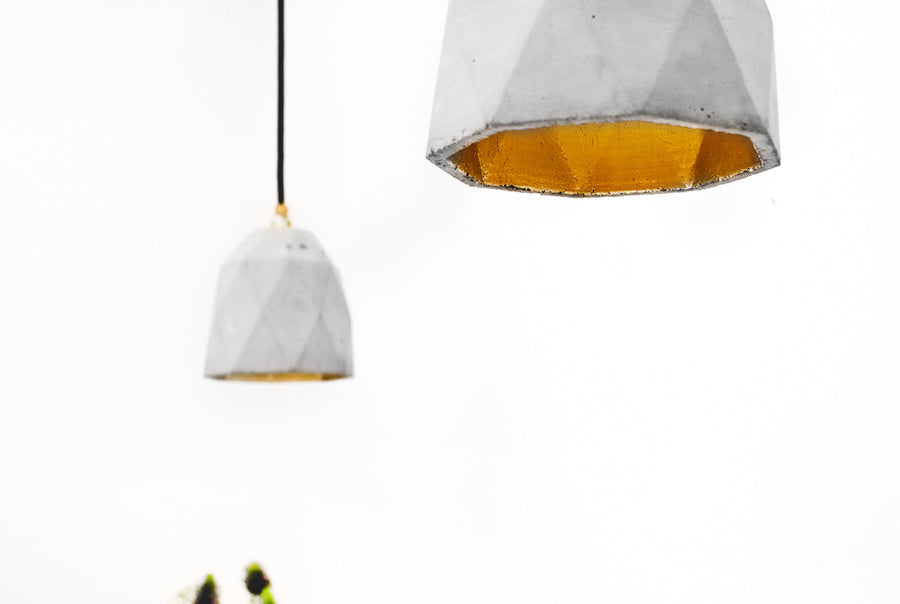 [T1] [T2] [T2] Concrete Pendant Light Triangle, D40Studio- D40Studio