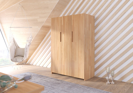 BERGMAN 3 Door Wardrobe - Beech