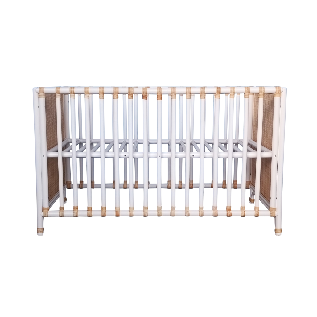 Nemo Evolutive Bed in rattan 60 x 120 - Neige