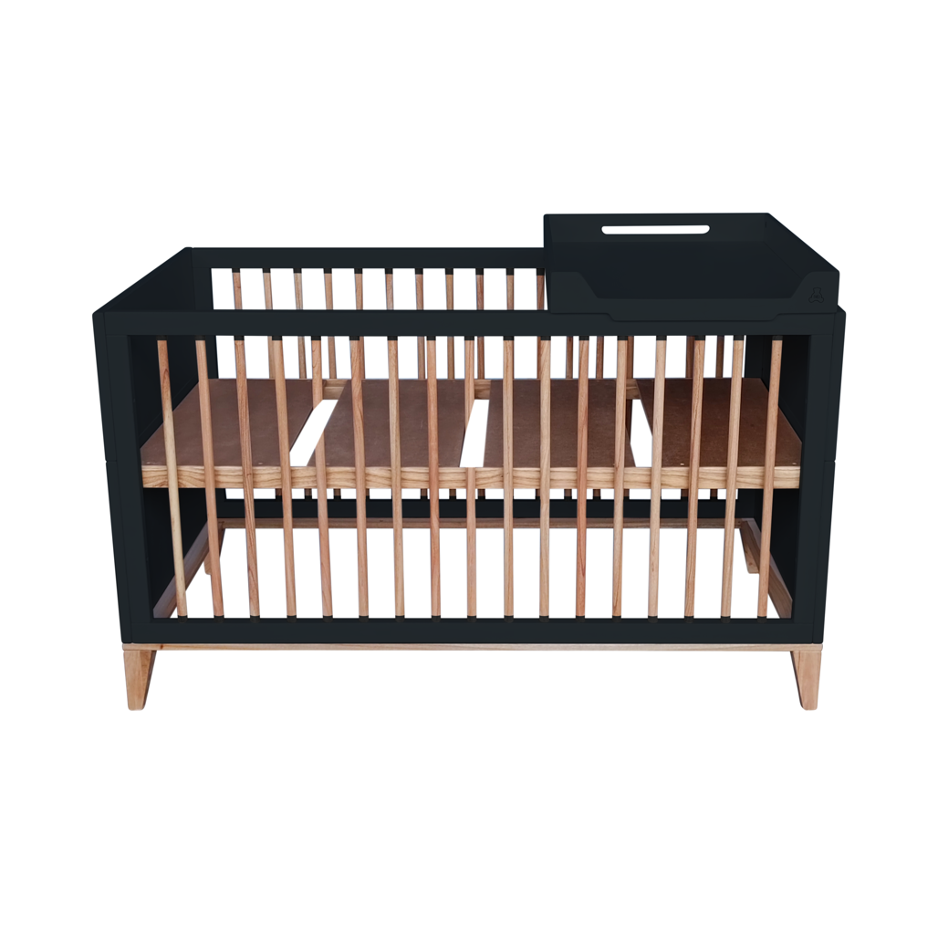 Nami Evolutive Bed Rattan 70 x 140 - Onyx