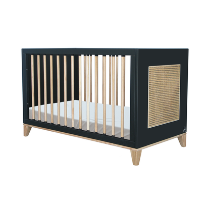 Nami Evolutive Bed Rattan 60 x 120 - Onyx