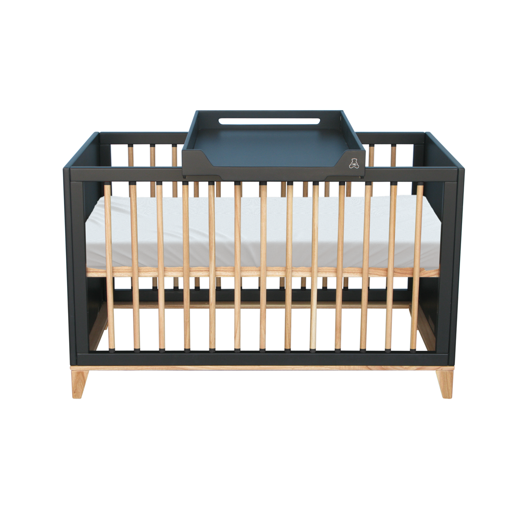 Nami Evolutive Bed Rattan 60 x 120 - Onyx