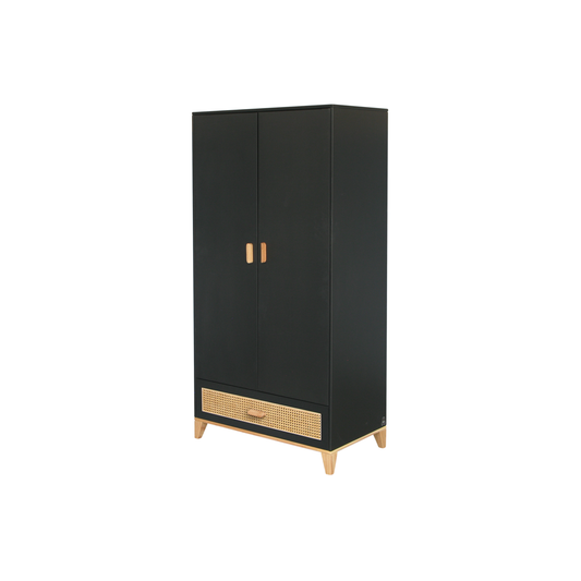 Nami Wardrobe Rattan - Onyx