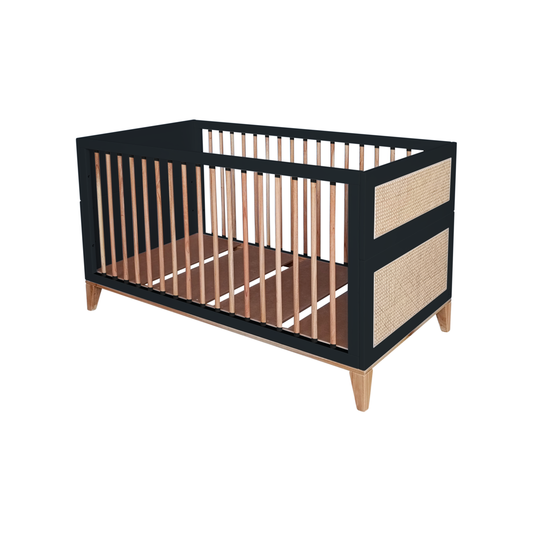 Nami Evolutive Bed Rattan 70 x 140 - Onyx