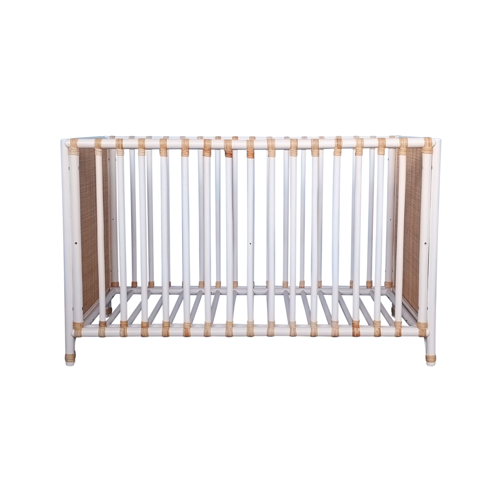 Nemo Evolutive Bed in rattan 60 x 120 - Neige