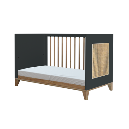 Nami Evolutive Bed Rattan 60 x 120 - Onyx