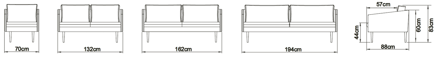 ASSENS 3 Seater Sofa 197CM