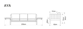 AYA 3 Seater Sofa 197CM