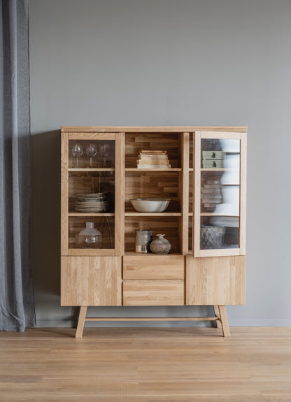 BROOKLYN Oak Vitrine 130 CM