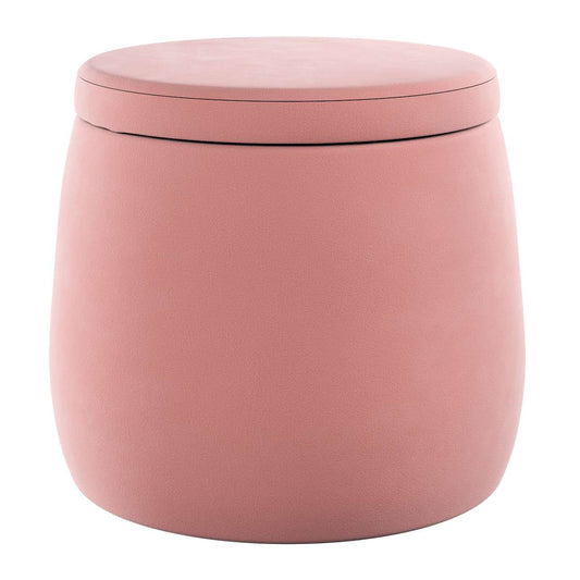 Candy Jar pouf - ø40 - Posh Velvet - coral